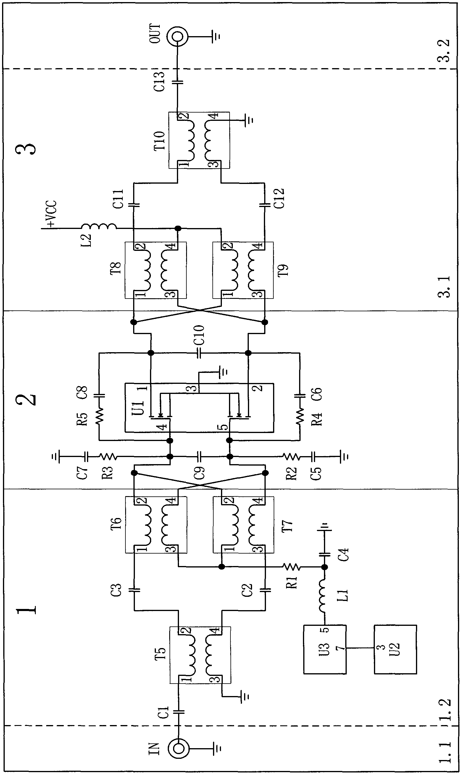 Broadband high-power amplifier