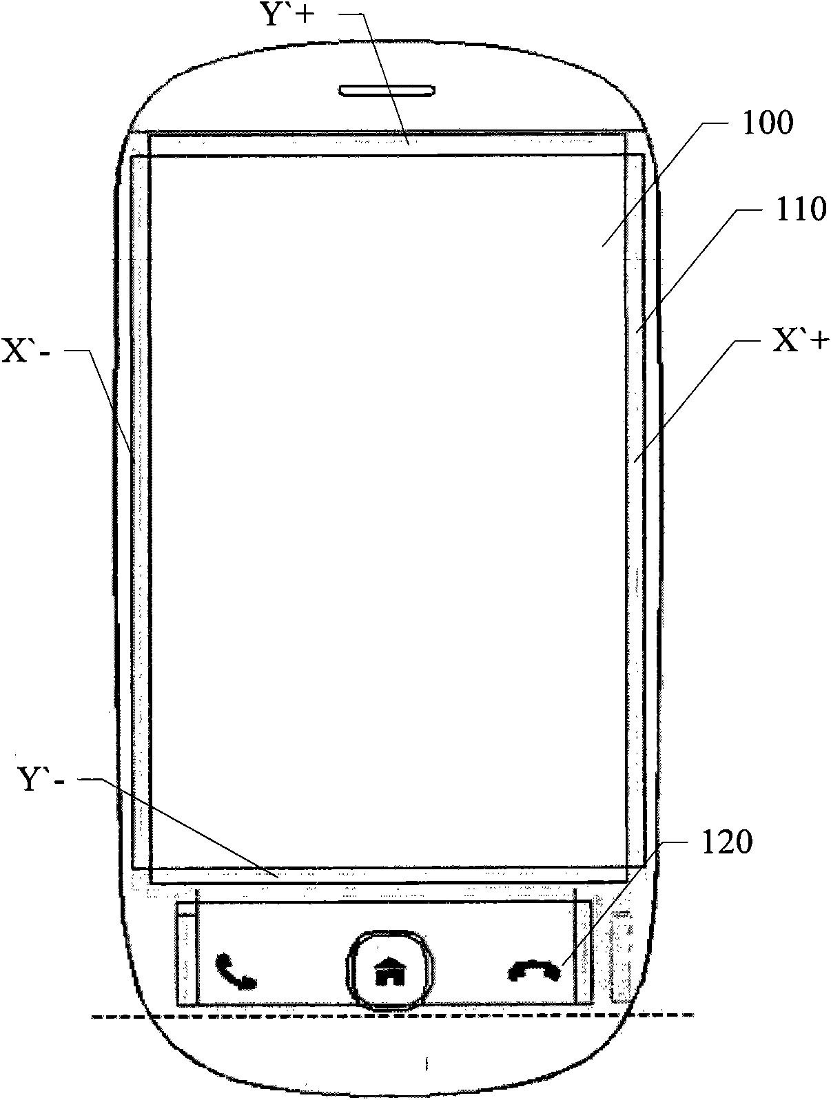 Resistor type touch key device and method for realizing resistor type touch key