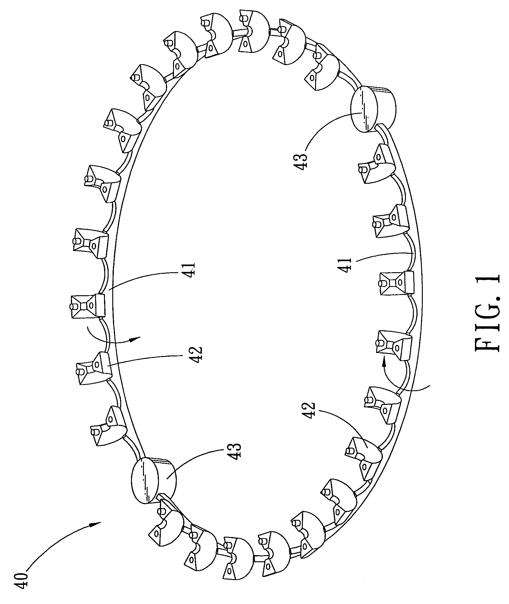 Retaining device for rolling-element