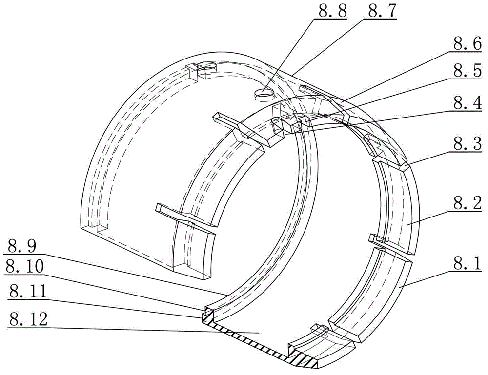 Mechanical expansion shaft of air control C-shaped rings