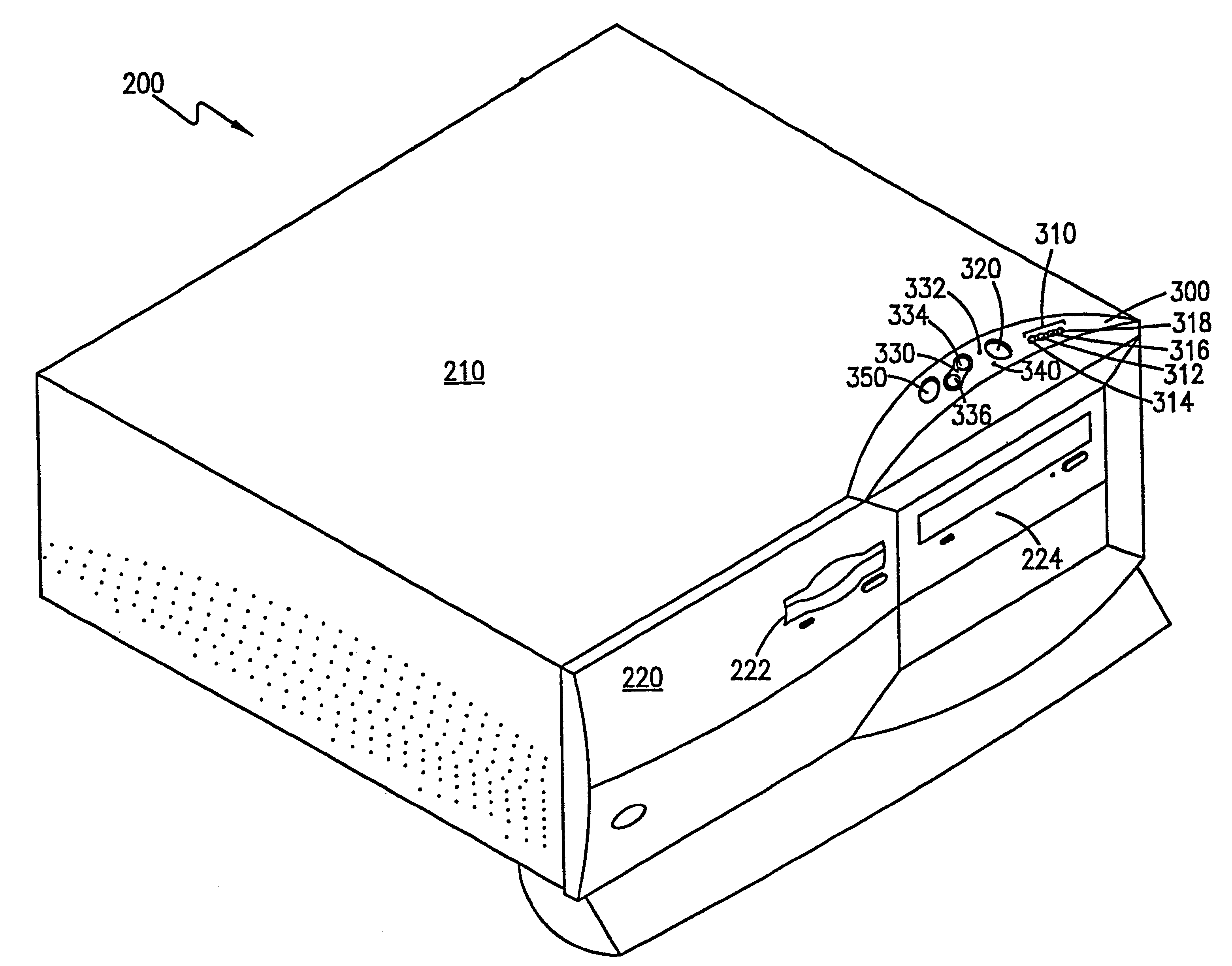 Ergonomic controls for a personal computer CPU