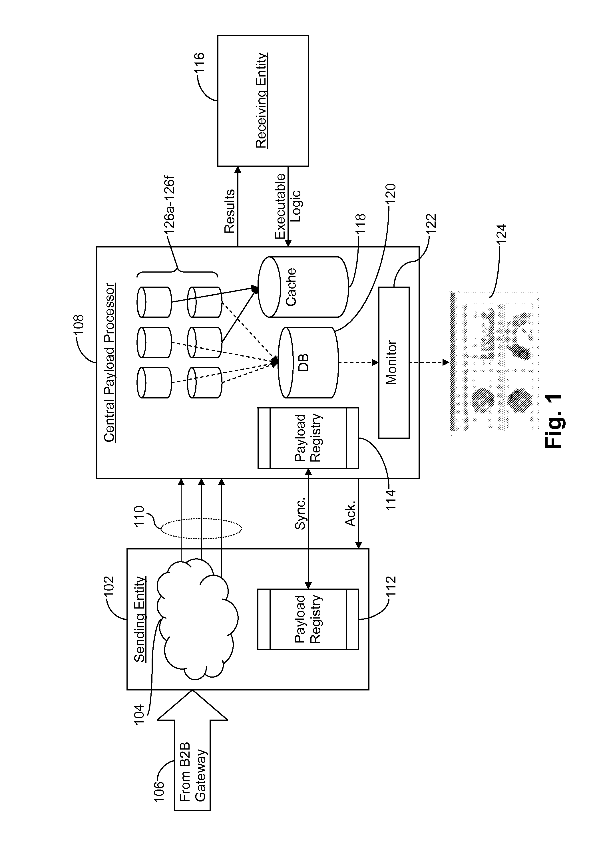 Framework for exchanging large B2B transactional in-order messages using distributed file system (DFS) and associated method
