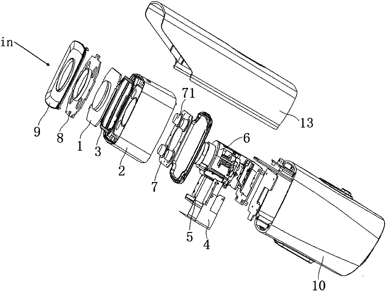 Front cylinder assembly, camera with front cylinder assembly and monitoring system with camera