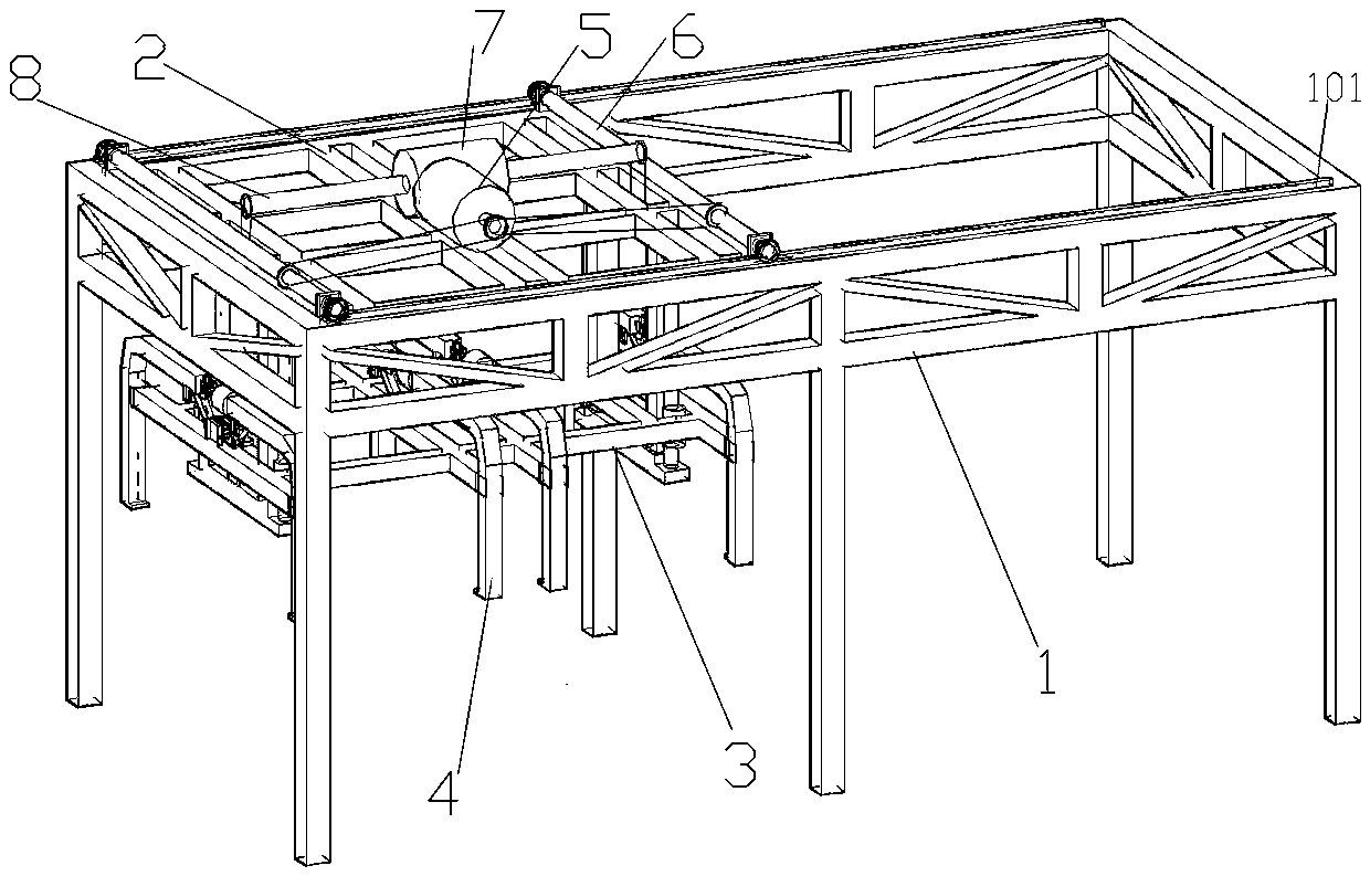 Die lifting-pulling device for self-insulating building block