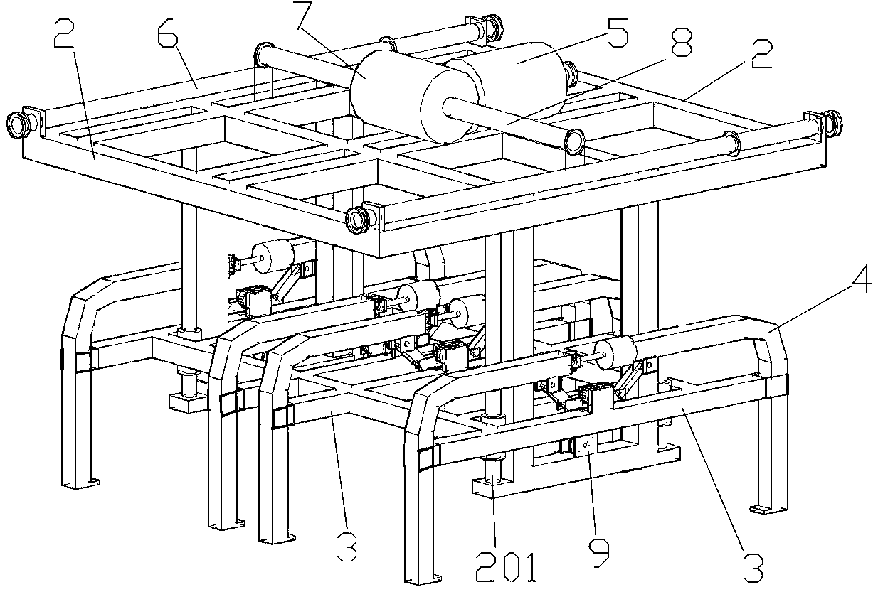 Die lifting-pulling device for self-insulating building block