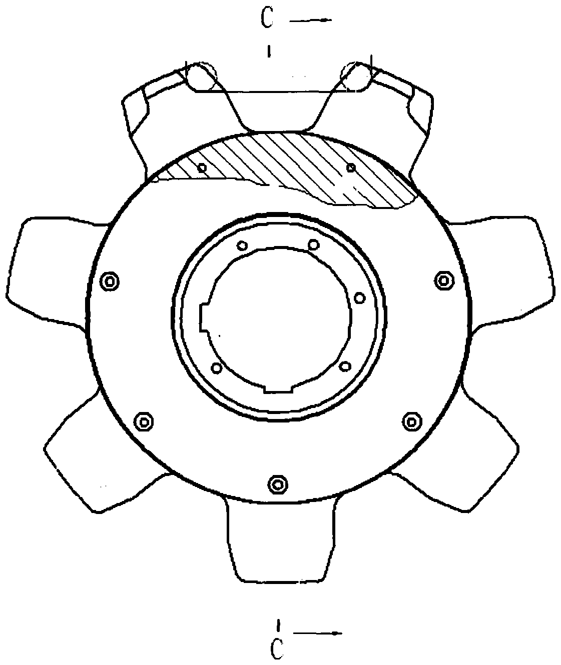 Manufacturing process of combined sprocket for scraper conveyor in coal mine
