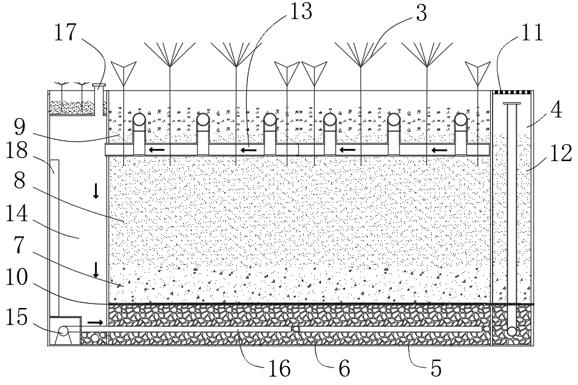 A rainwater treatment method based on a stepped garden