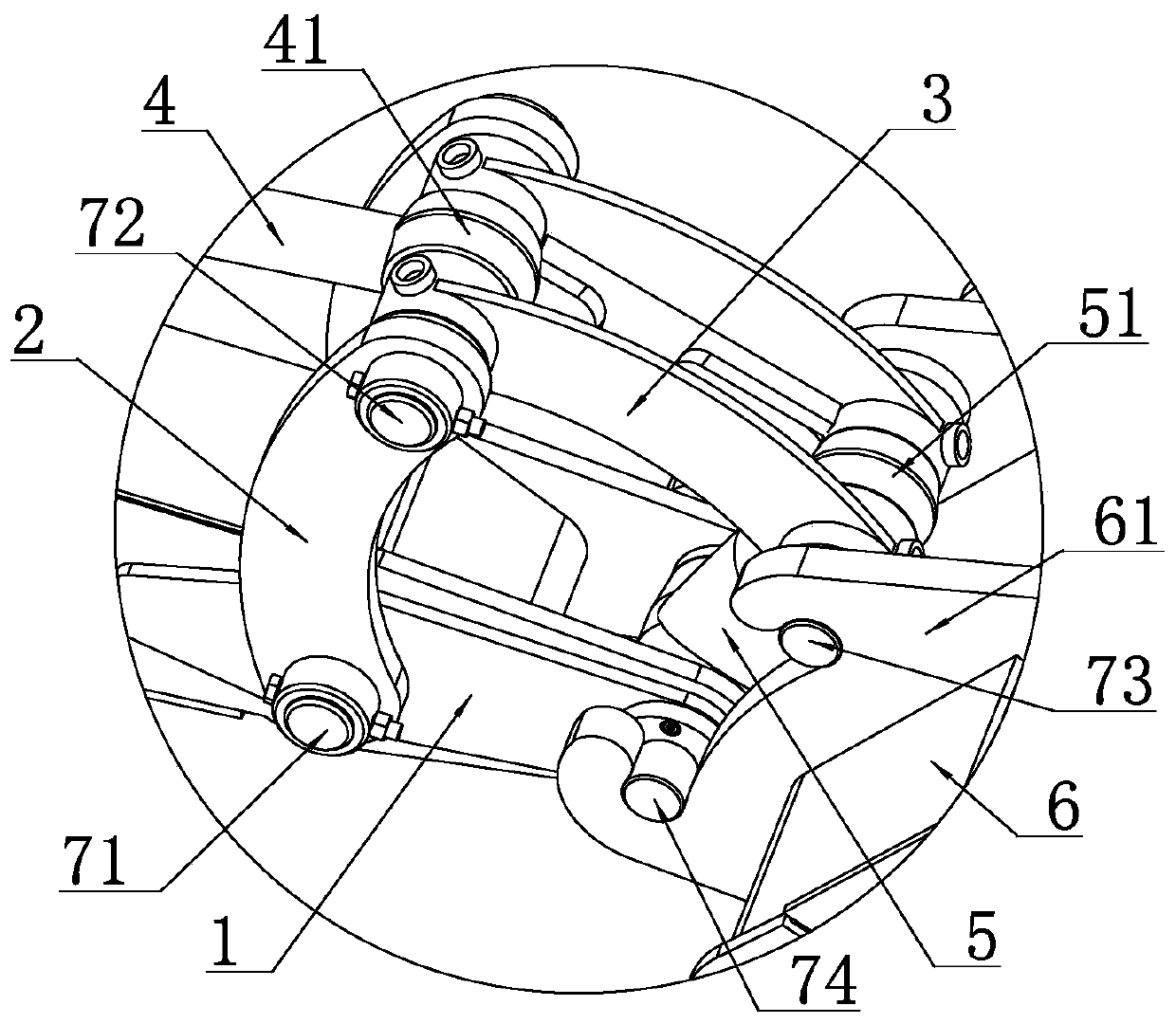 Connection structure applied between bucket rod and executive part of excavator