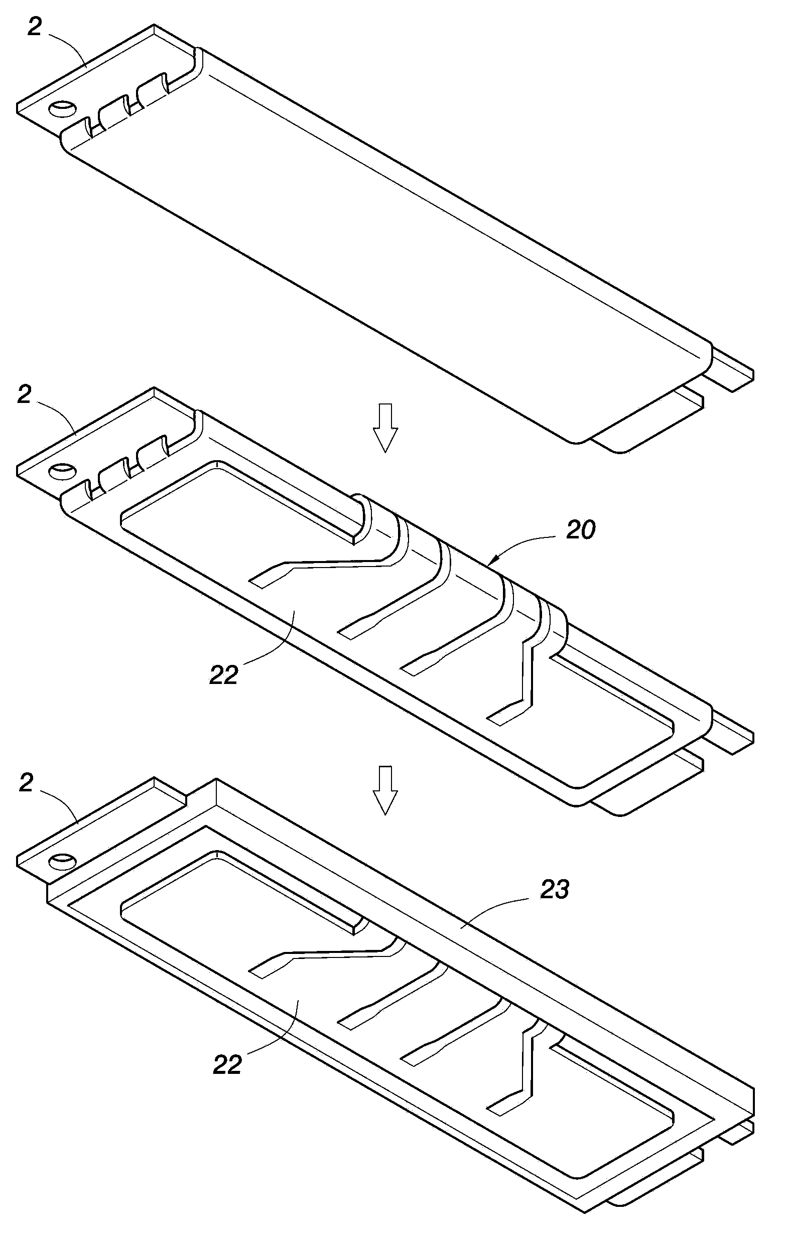 Manufacturing method and structure of touch module signal connecting end