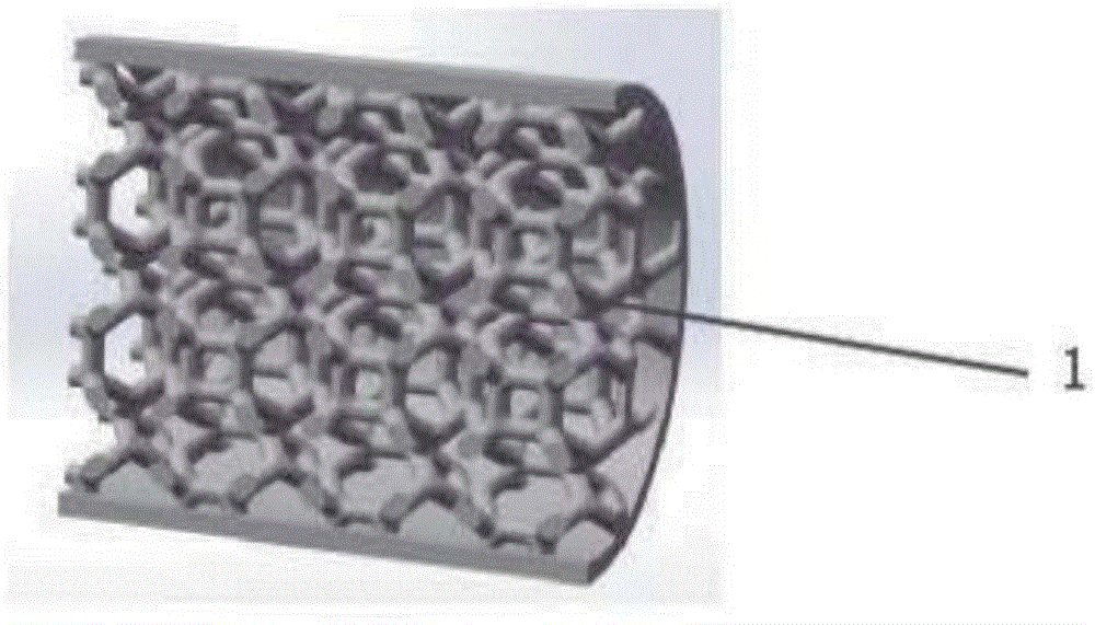 Linearly arranged artificial porous bone structure