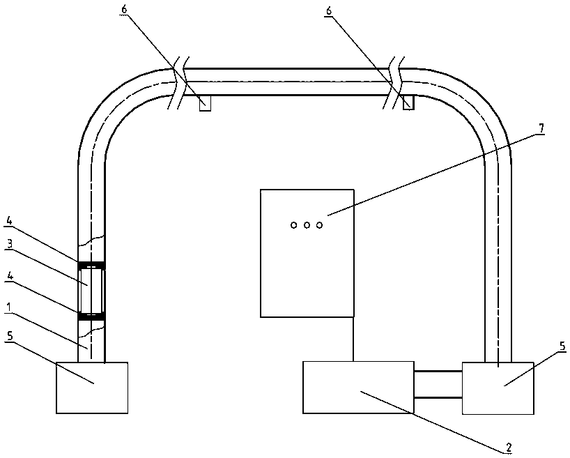 A material pneumatic conveying system driven by a multi-piston sheath