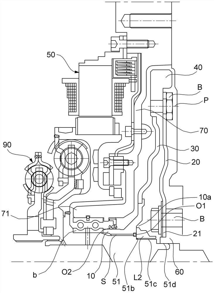 Engine connection structure of hybrid transmission