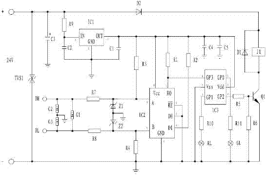 A small differential high voltage output relay control box