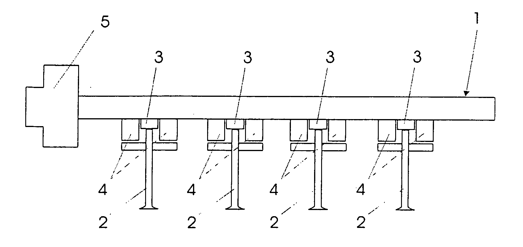 Method for changing the lift of an inlet valve of an internal combustion engine