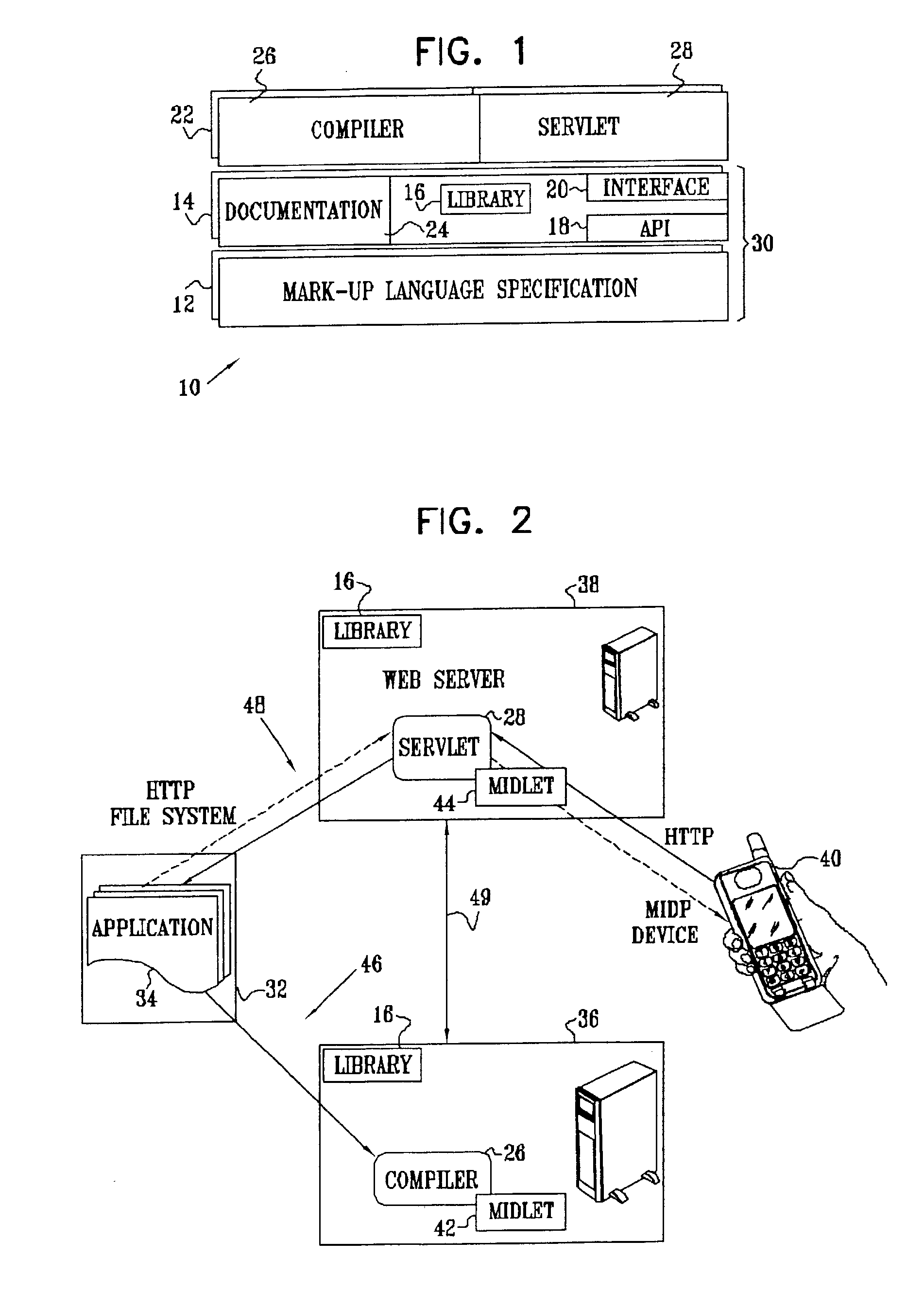 Language and object model for describing MIDlets