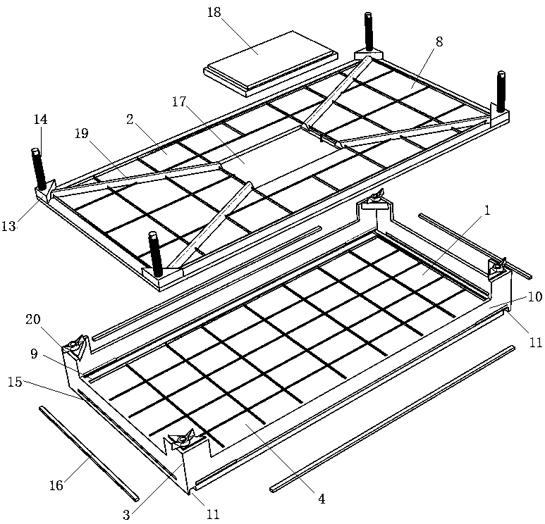 Concrete double-mode structure on the top of the building