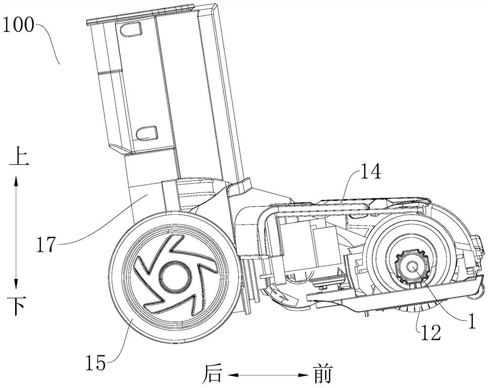 Floor brush assembly and dust collector with same