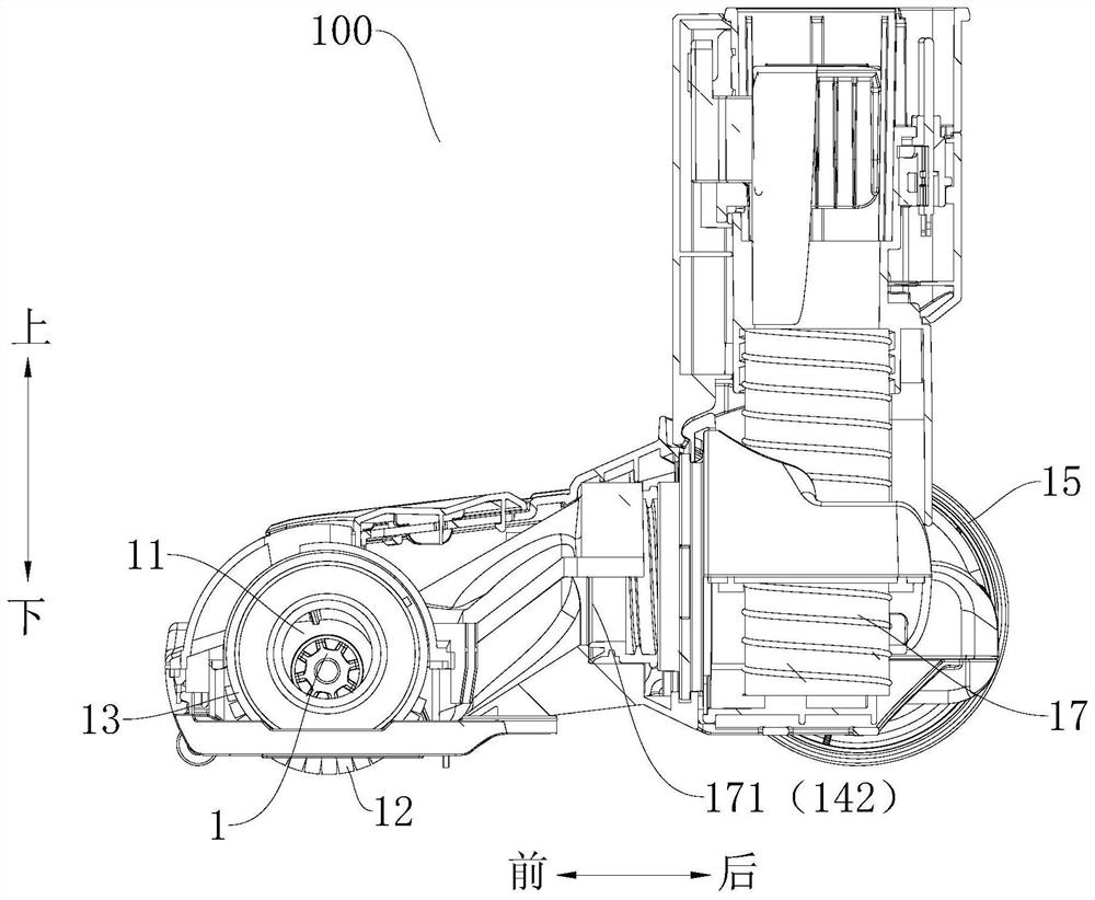 Floor brush assembly and dust collector with same