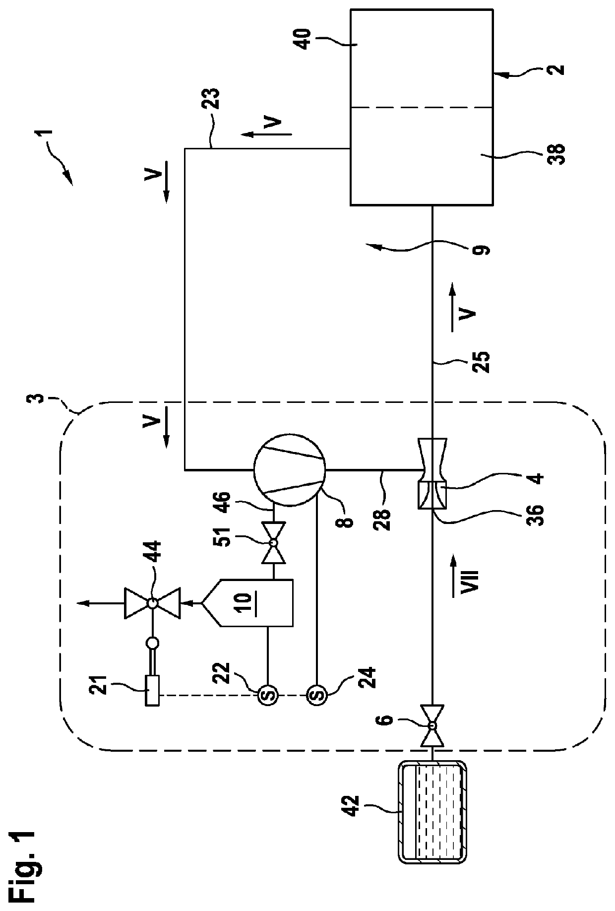 Delivery unit for an anode circuit of a fuel cell system for delivering a gaseous medium