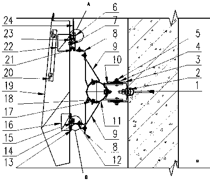 Quick-dismounting-type aluminum plate decorative component mounting structure