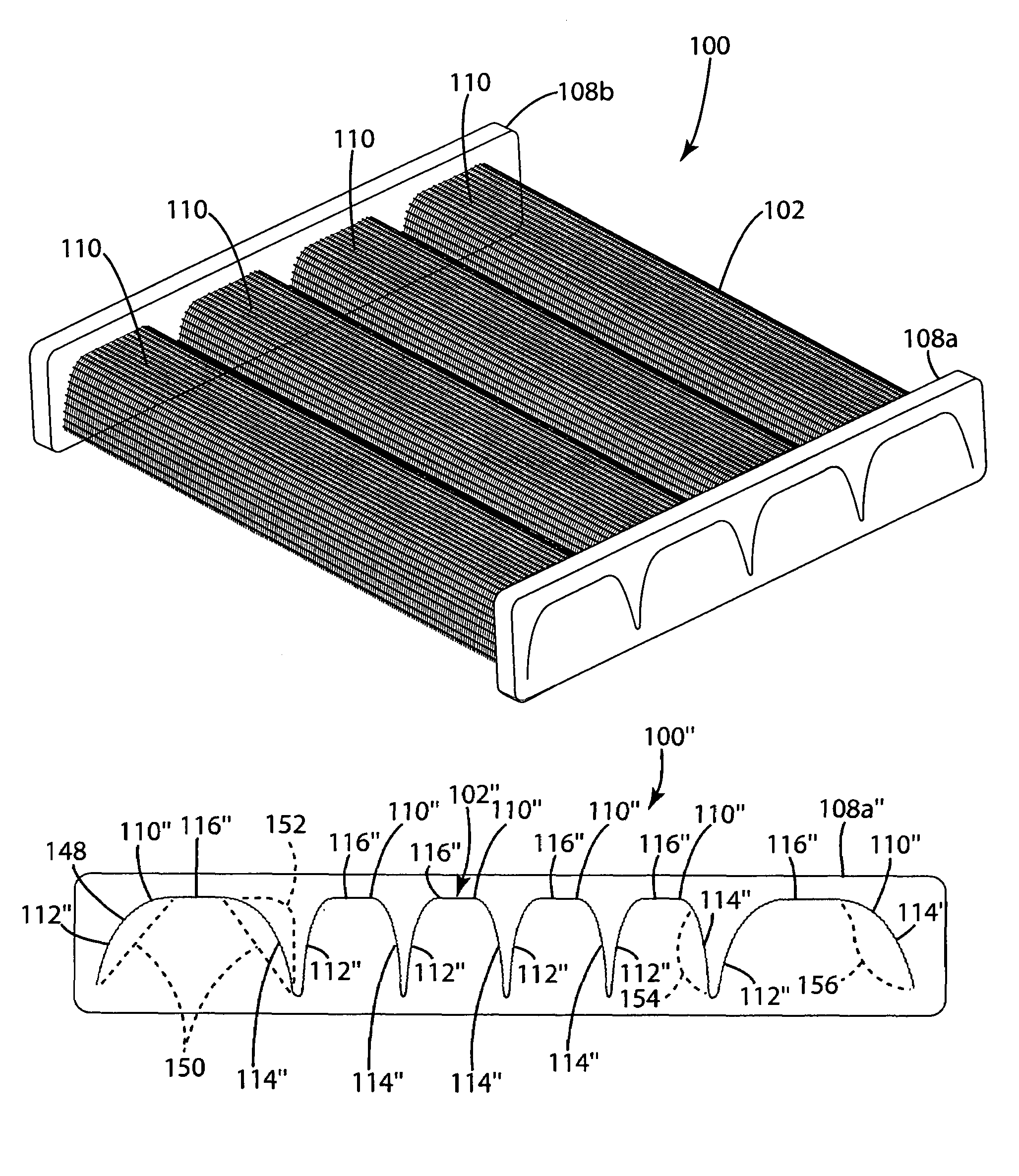 Elastomeric fabric load bearing surface