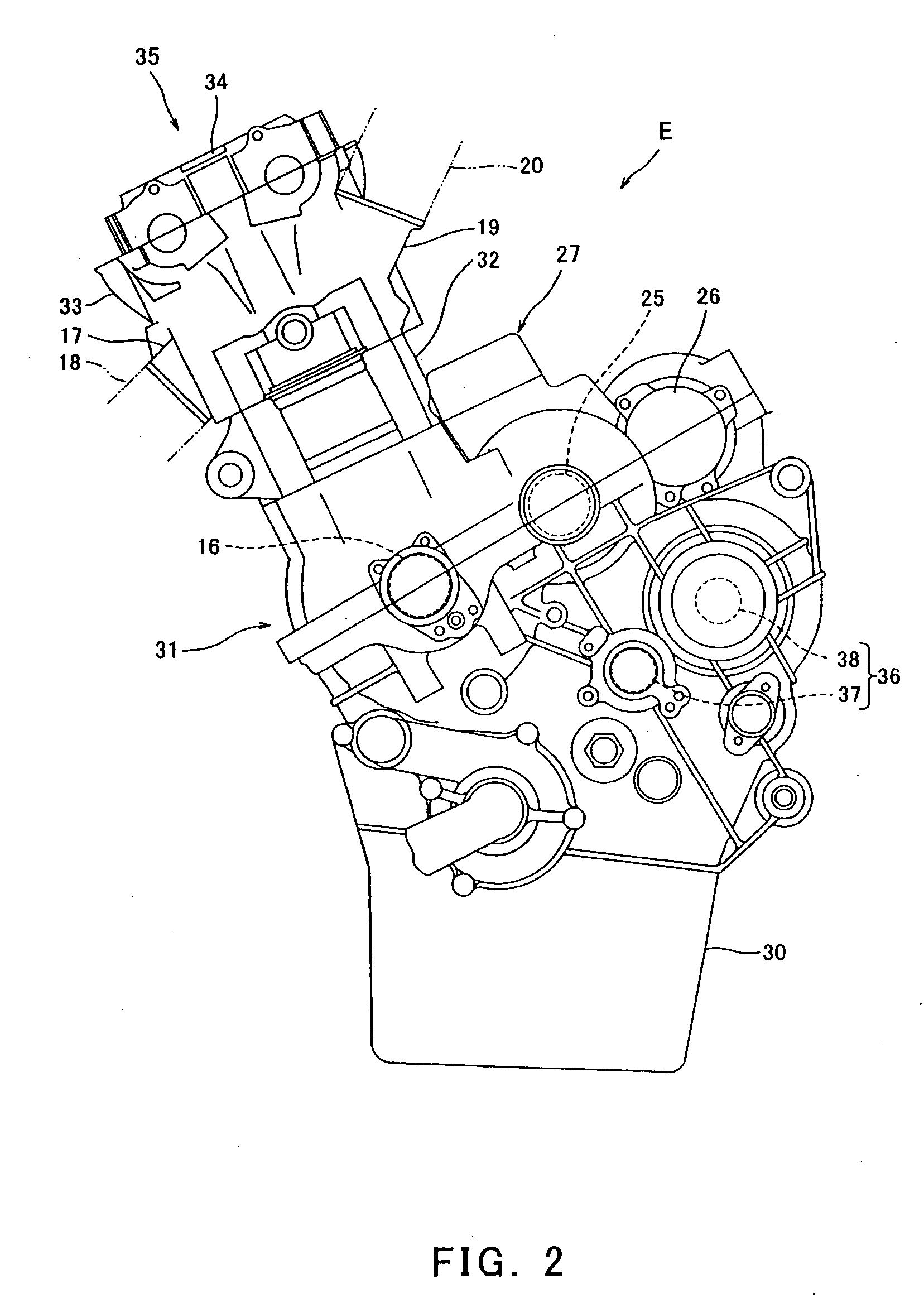 Twincam engine and motorcycle comprising the same