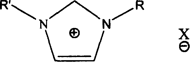 Method for preparing ion liquid in halogenated alkyl imidazole type