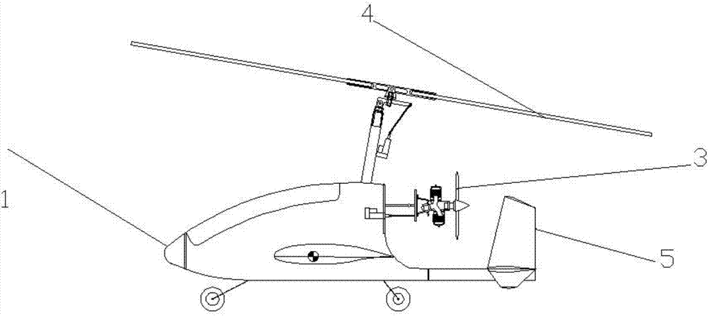 Large maneuverability autogyro and control method thereof