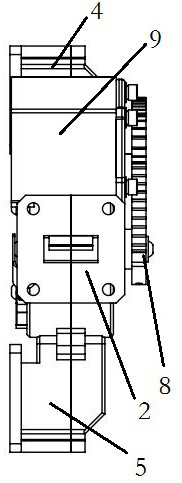 A satellite communication transceiver polarization switching control device