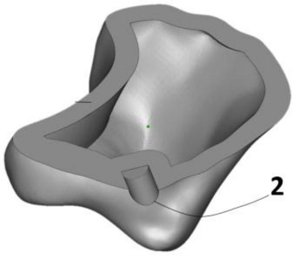 Non-fixed hollow talus prosthesis and forming method