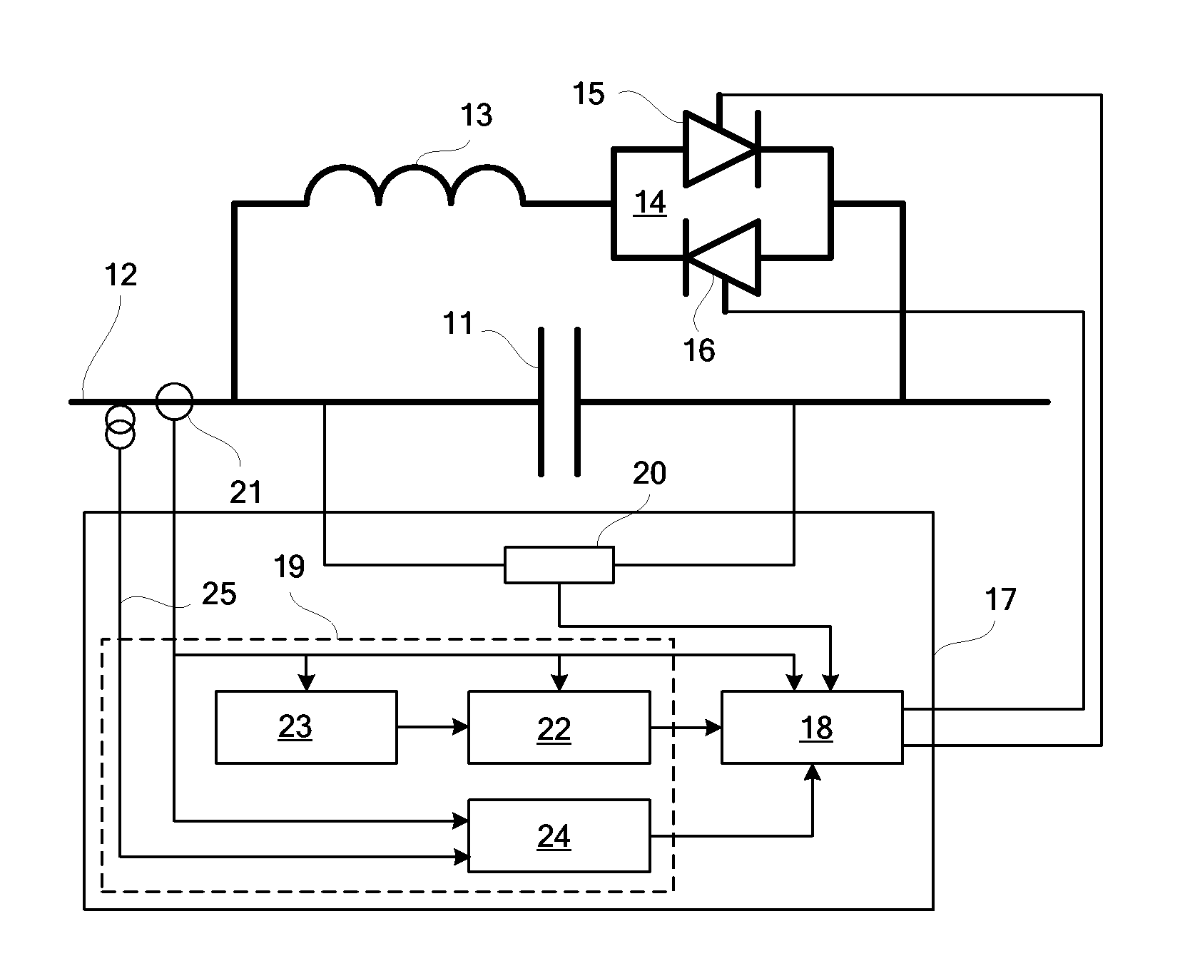 Thyristor controllied series capacitor adapted to damp sub synchronous resonances