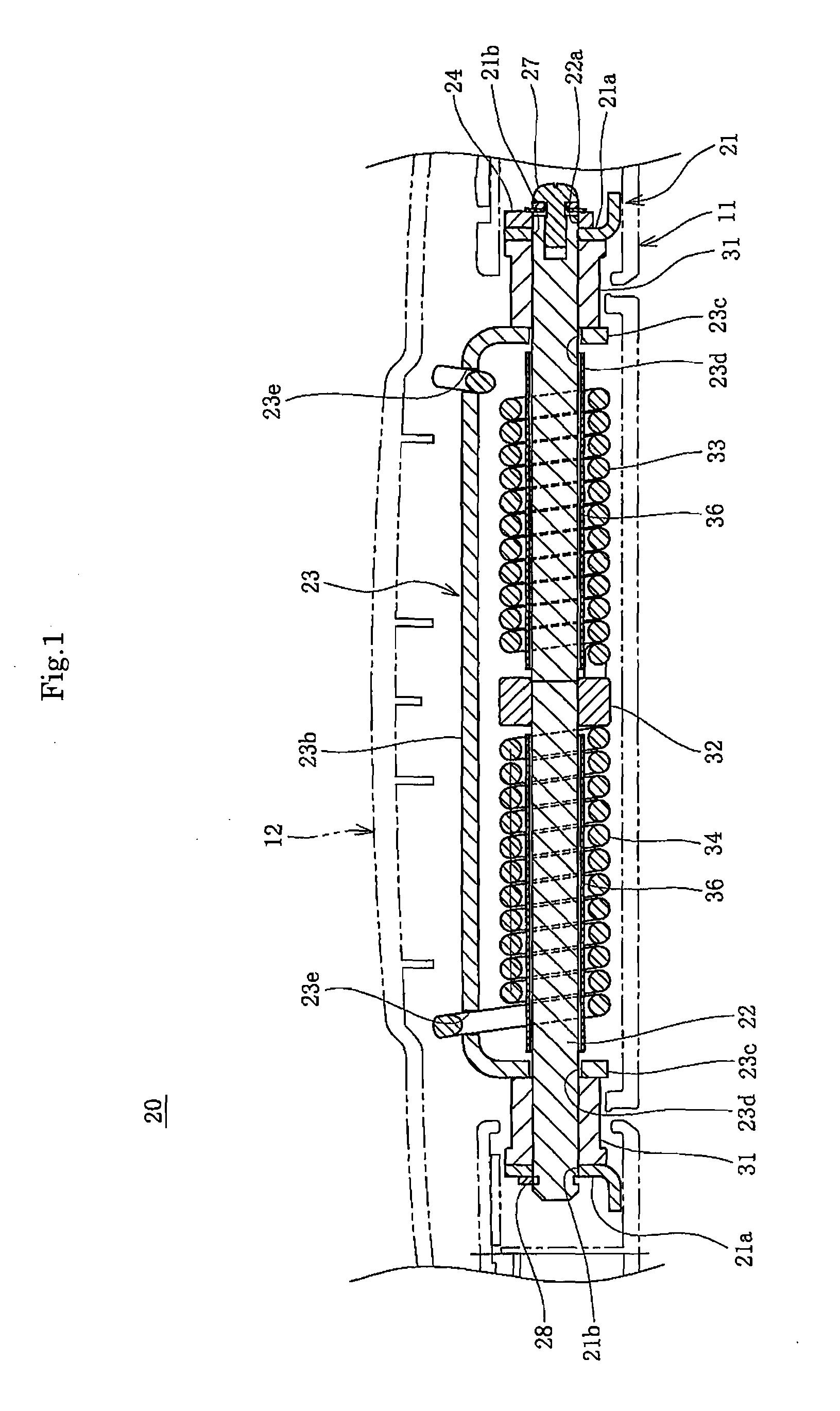 Hinge device for console box