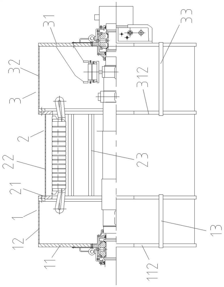 Combined synchronous generator base and machining method thereof