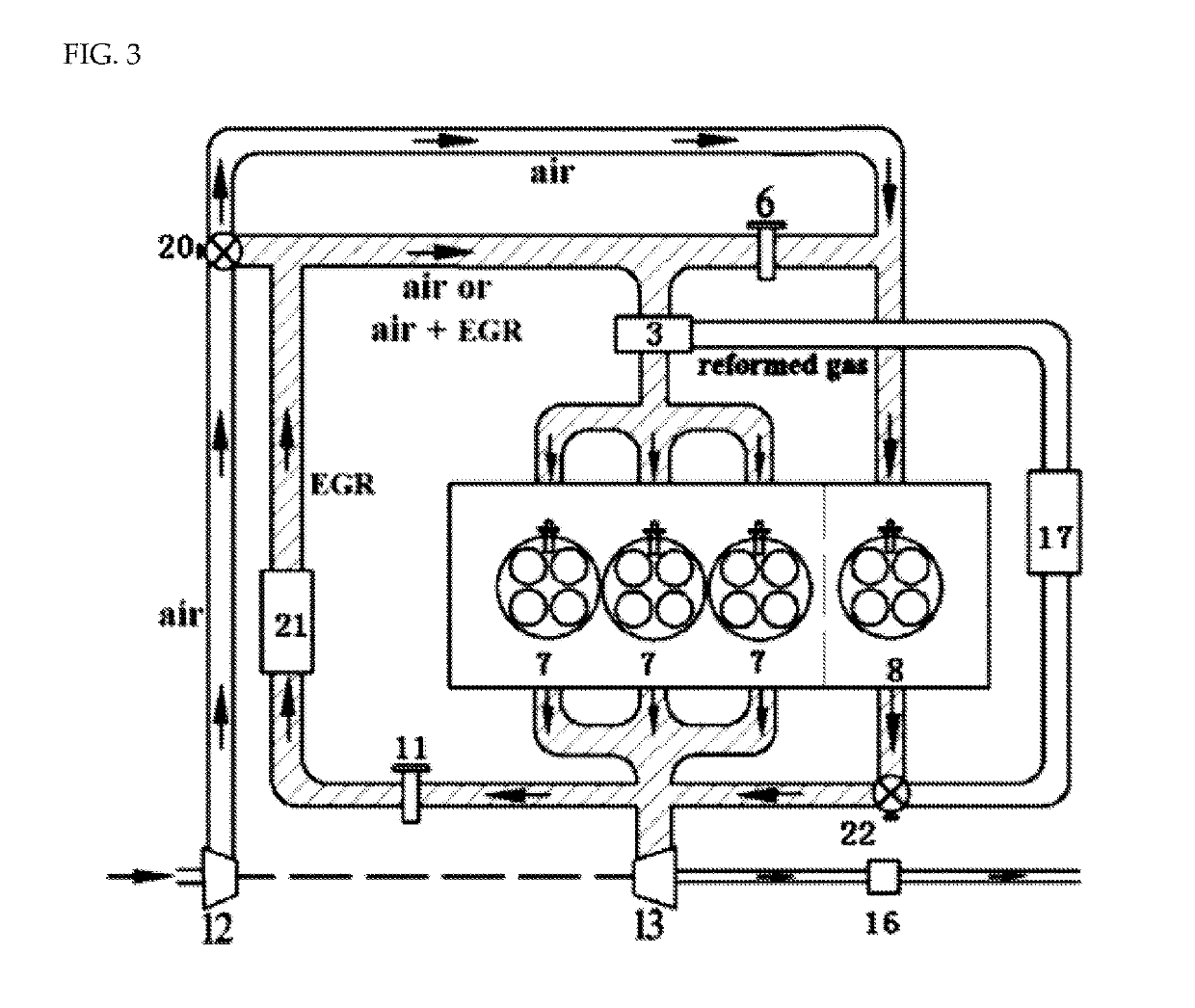 Engine controlled by combustion reaction path and regulating method thereof