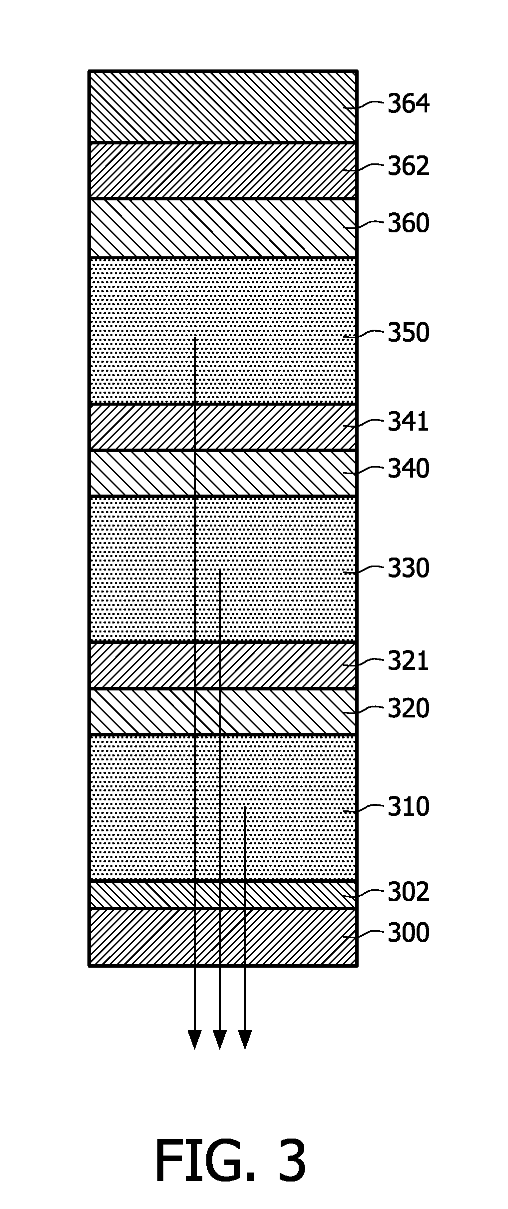 Stacked electro-optically active organic diode with inorganic semiconductor connection layer