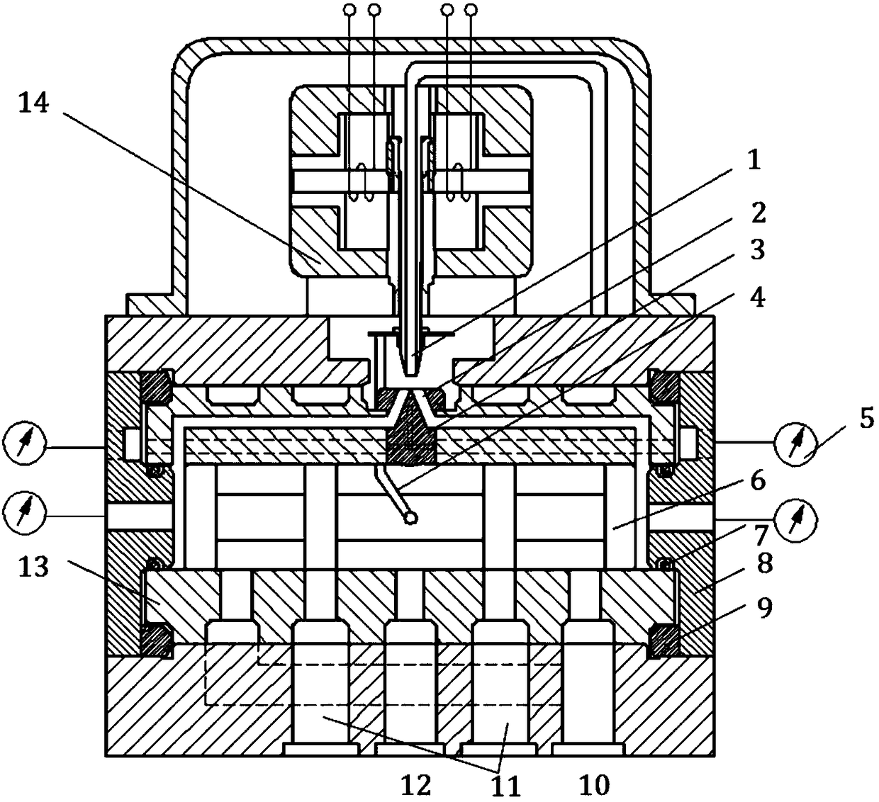 A jet tube servo valve capable of adjusting the axial position of the nozzle and its debugging method