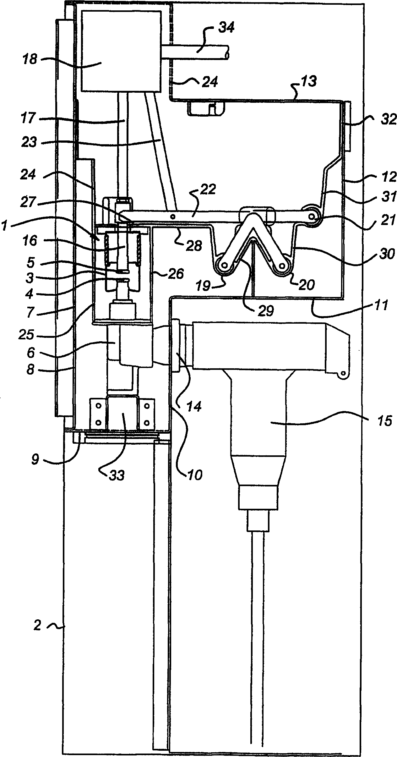 Single phase or polyphase switchgear in enveloping housing