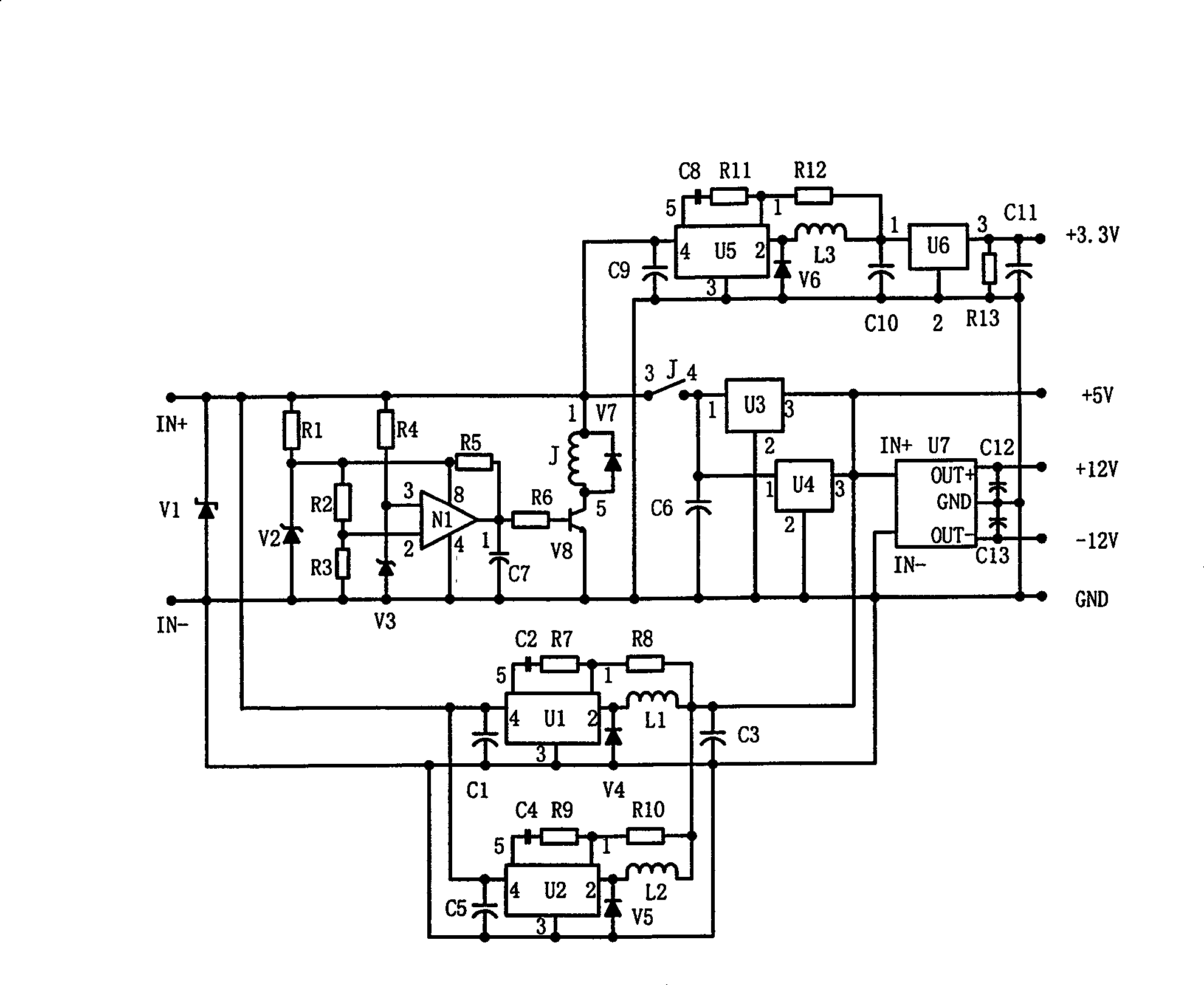 DC power voltage stabilizing transformer