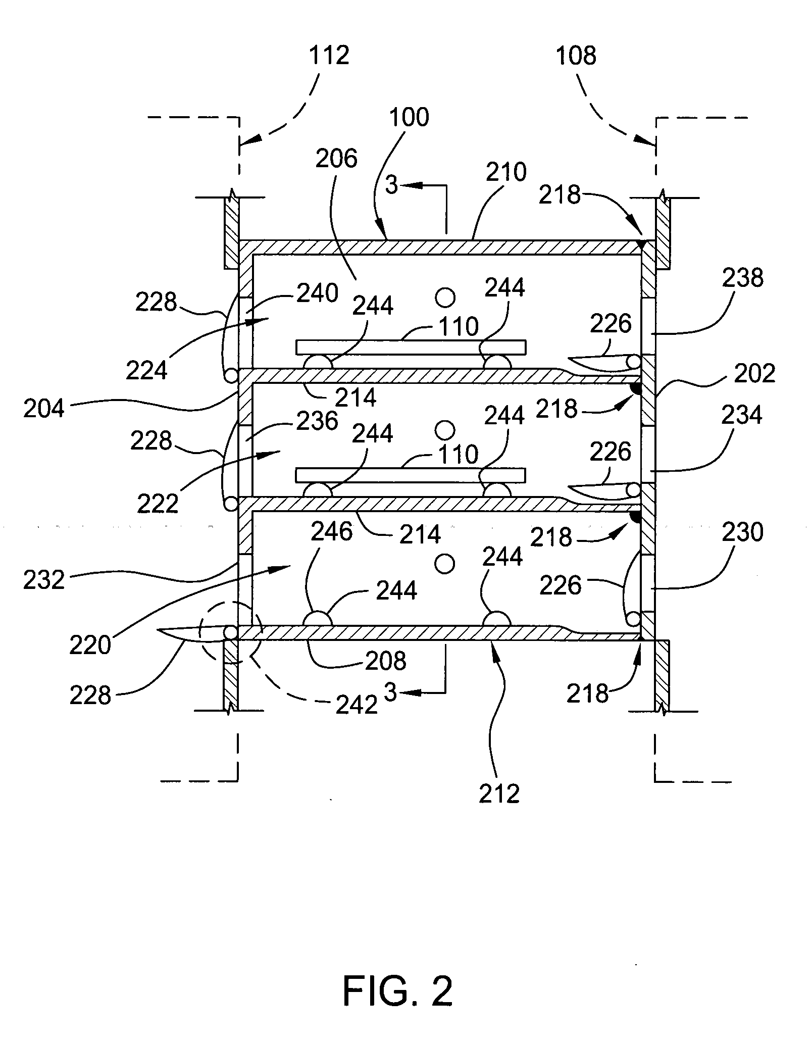 Load lock chamber for large area substrate processing system