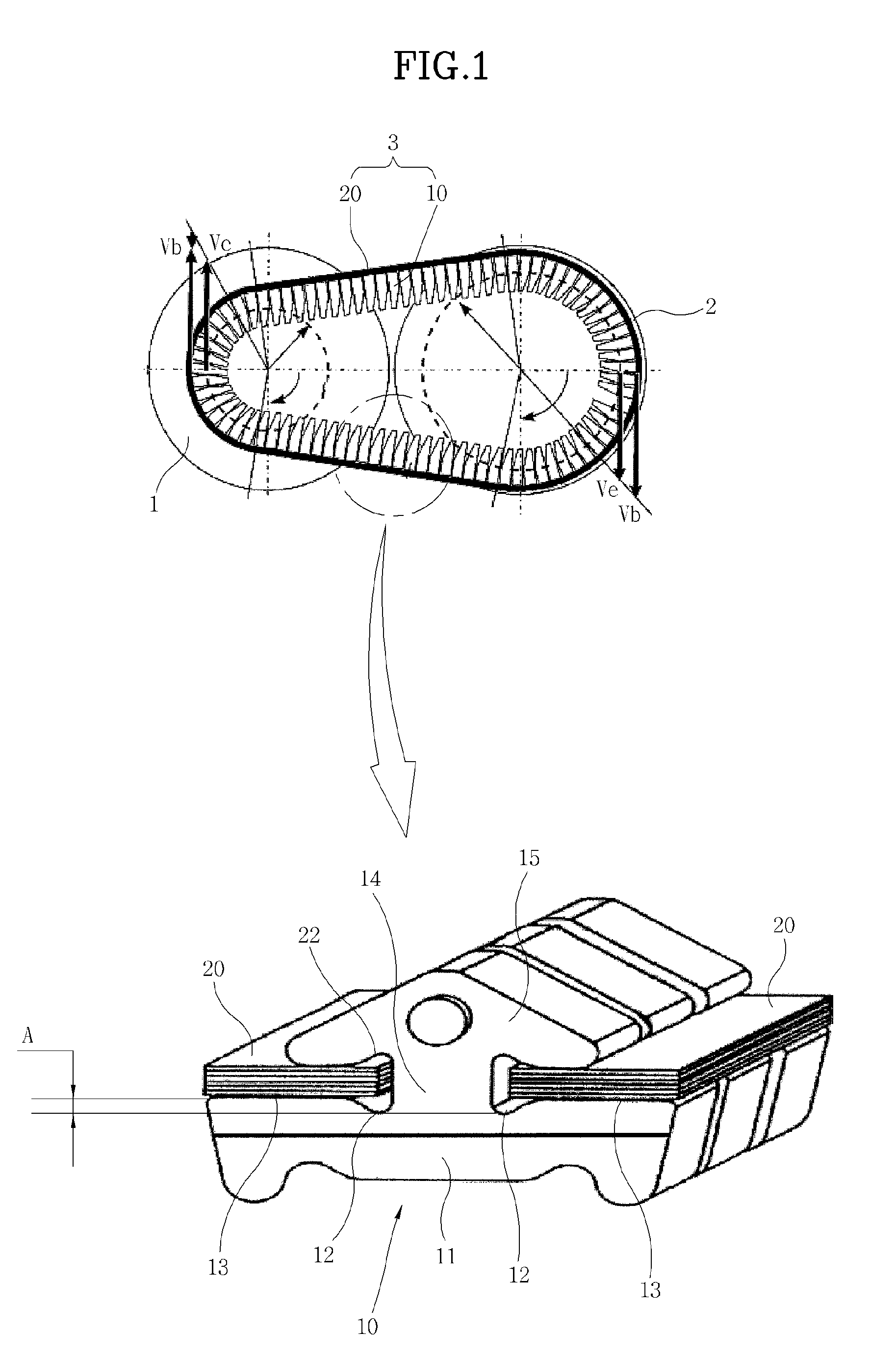 Belt unit for continuously variable transmission