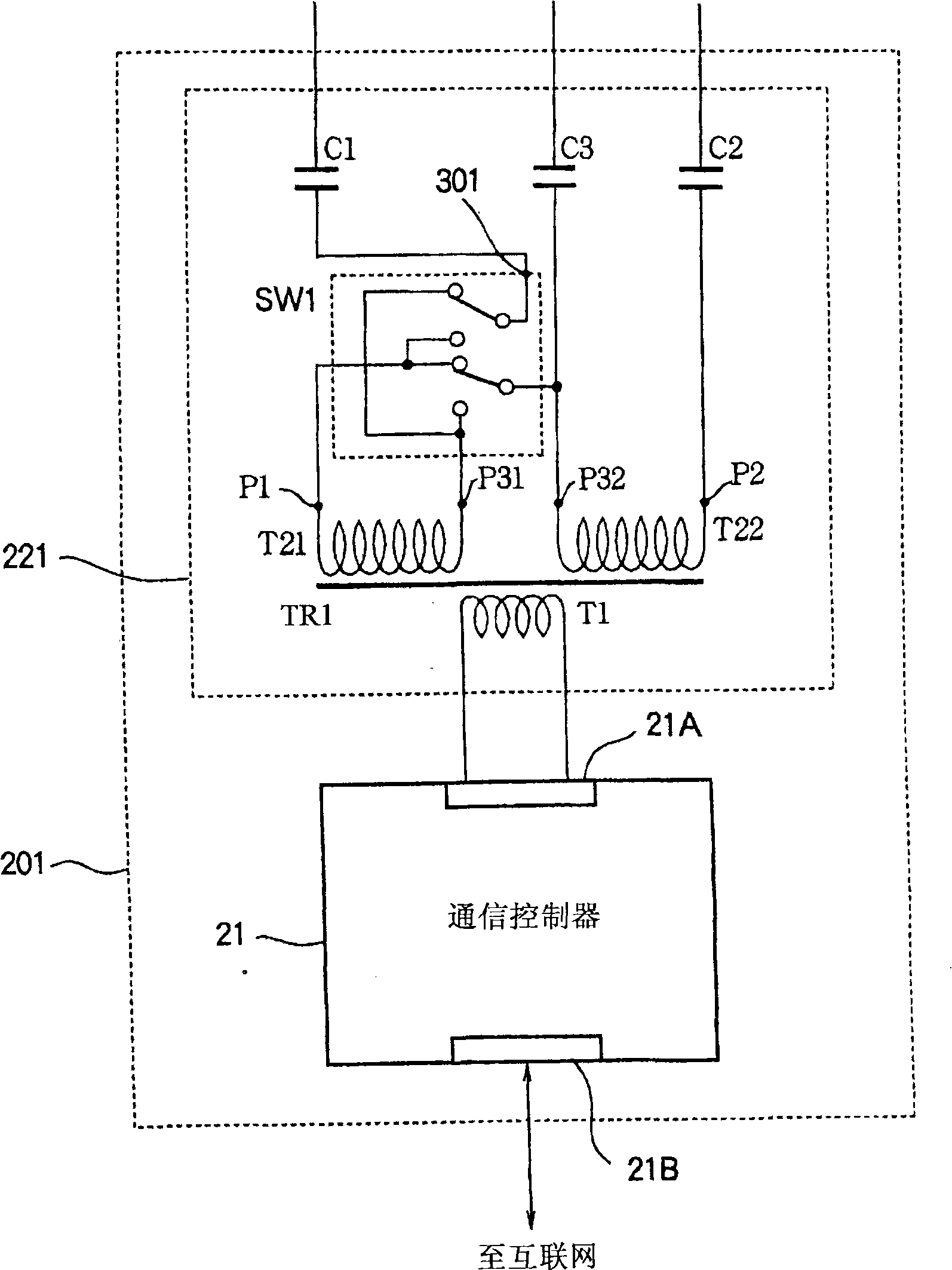 Coupling circuit and network device for power line communication