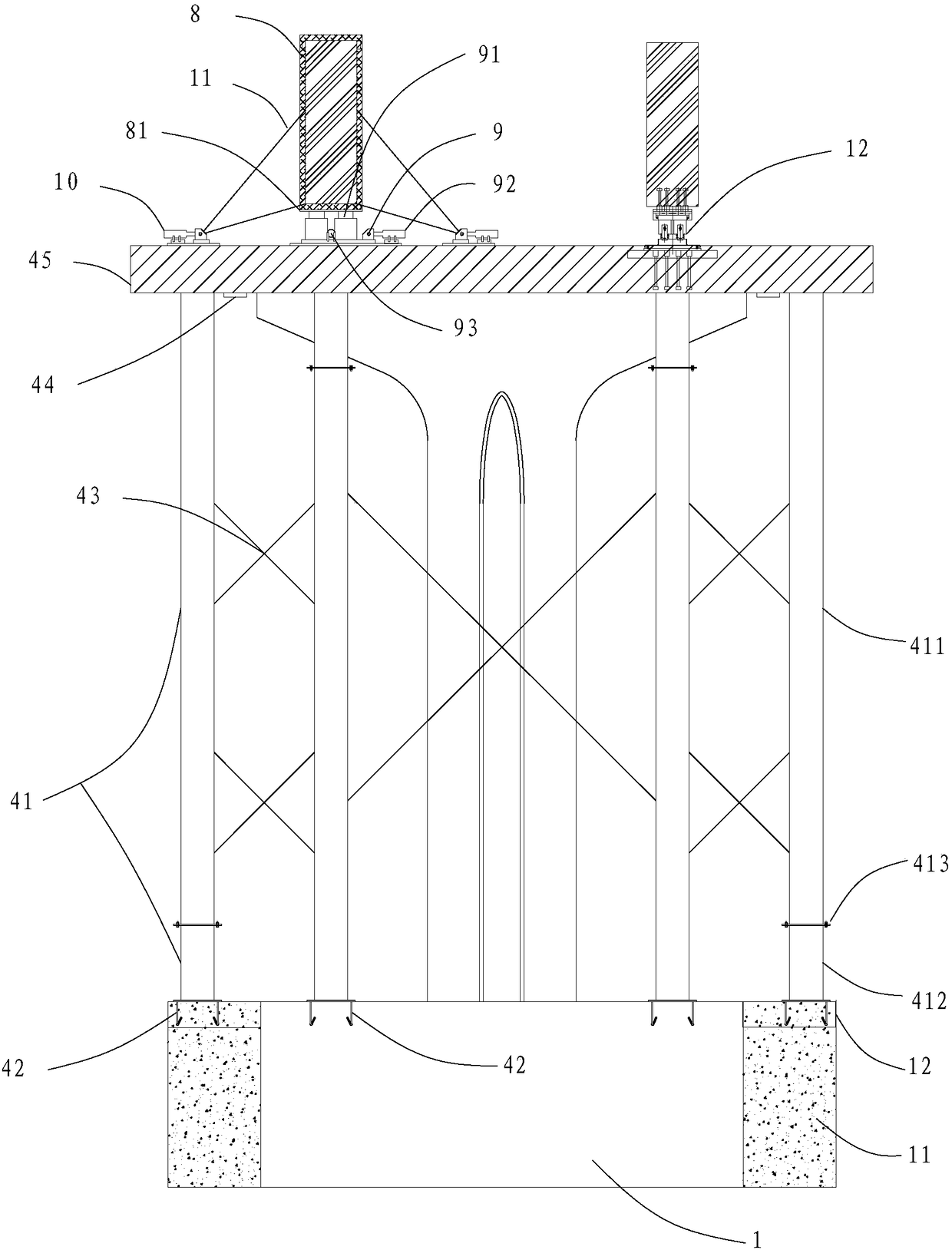 Construction method of straddle-type monorail track beam