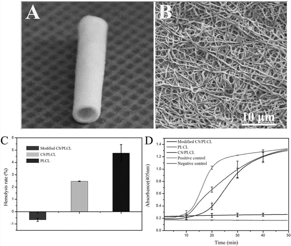 Tissue engineering nanofiber intravascular stent and preparation method thereof