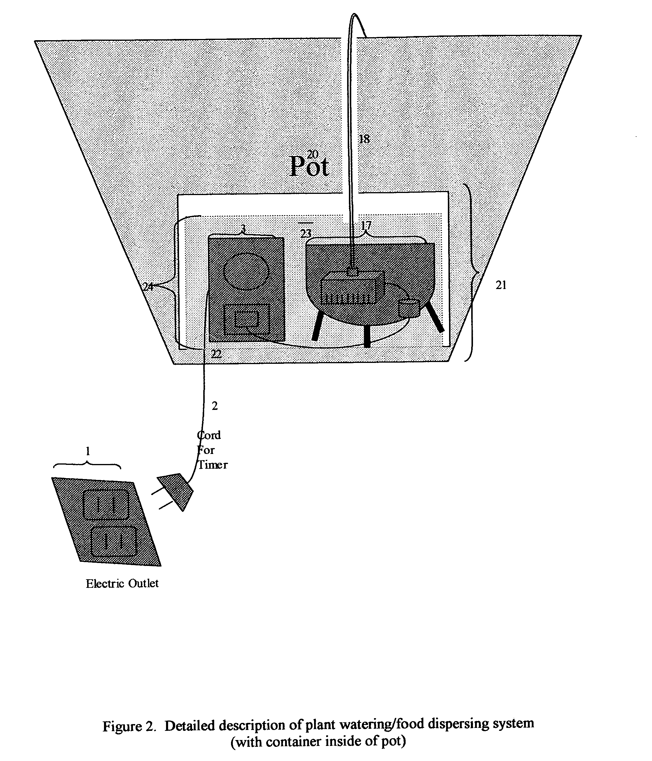 Plant watering/food dispersing system