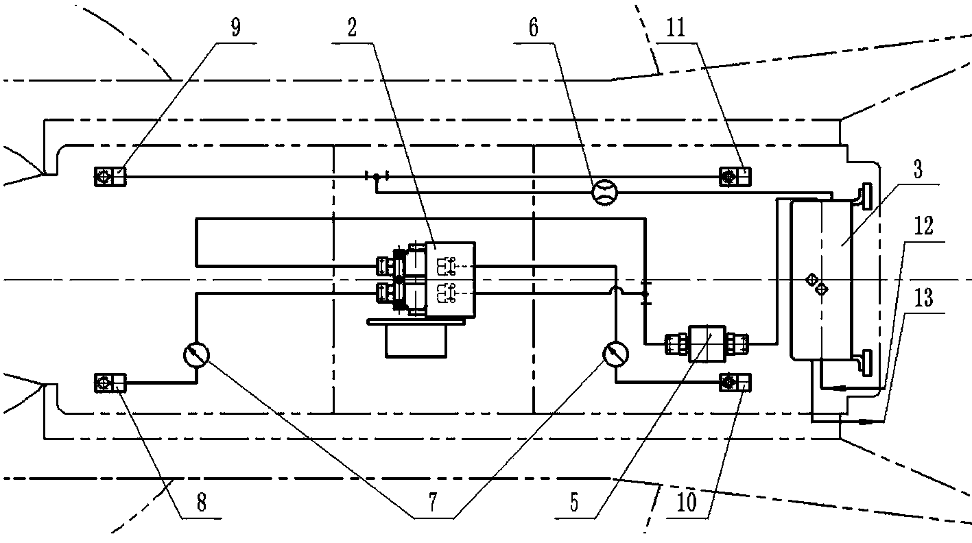 Gravity control based forced lubrication system of coal cutter