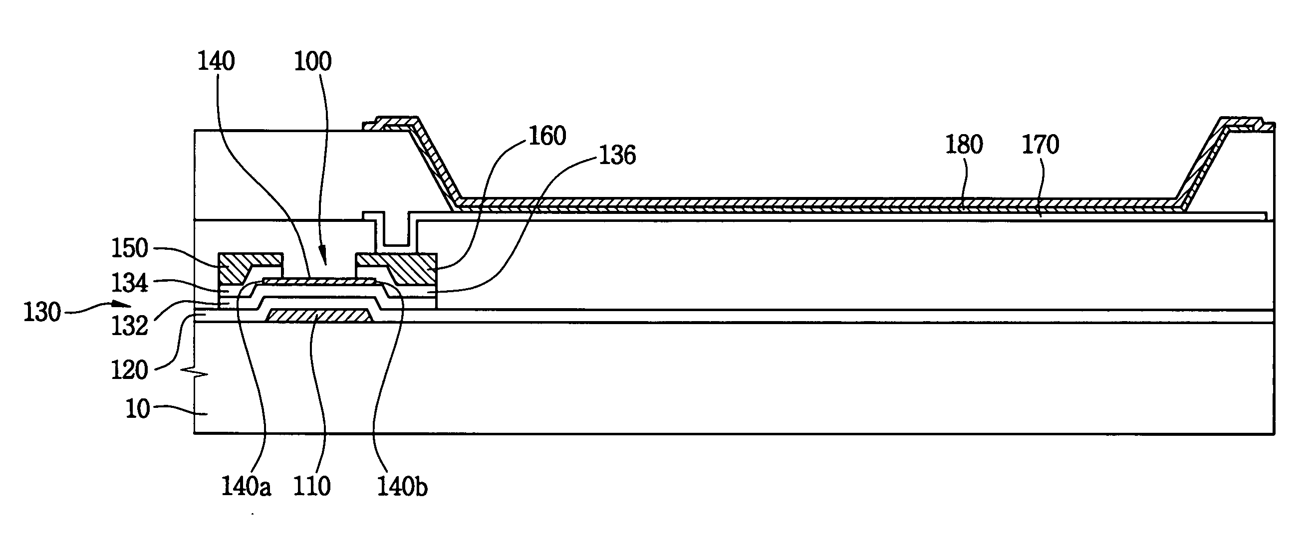 Electro-luminescence device including a thin film transistor and method of fabricating an electro-luminescence device