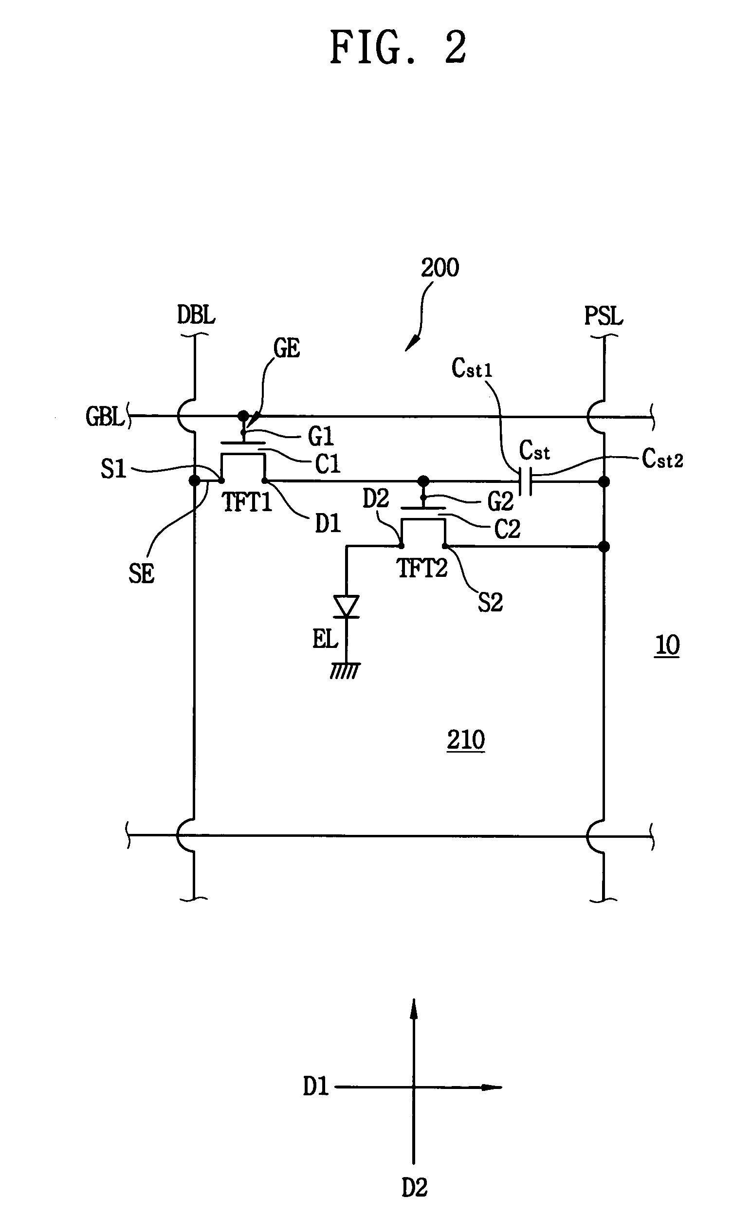 Electro-luminescence device including a thin film transistor and method of fabricating an electro-luminescence device