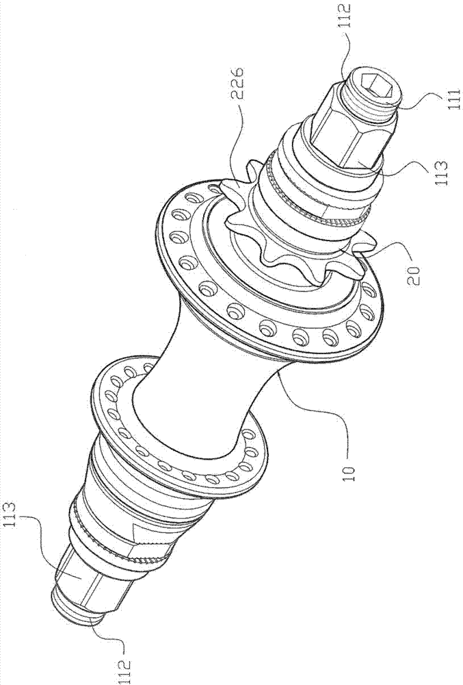 Driving device for rear hub of bicycle