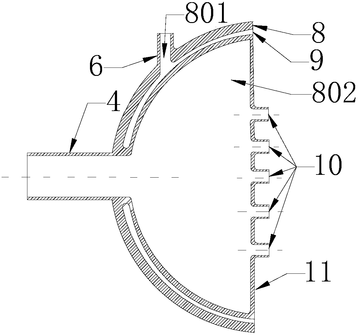 Nozzle device and construction method for improving concrete spraying quality