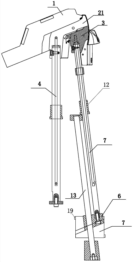 Core pulling mechanism of automobile front door upper framework